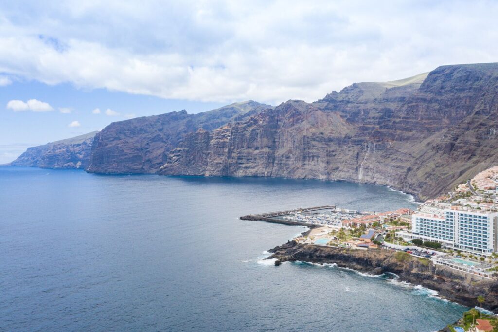 Aerial view of the cliffs of Los Gigantes on Tenerife Spain 48225322512 1024x682